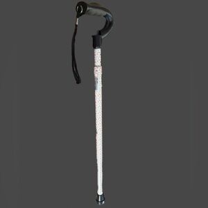 Push-Button, floral Adjustable Cane 
250 Lbs